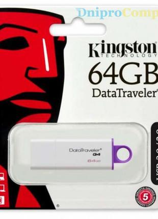 Usb флеш накопичувач kingston 64gb datatraveler 100 (dt100g3/6...