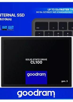 Новий накопичувач ssd 2.5" 240 gb, goodram cl100 gen.3 (ssdpr-...