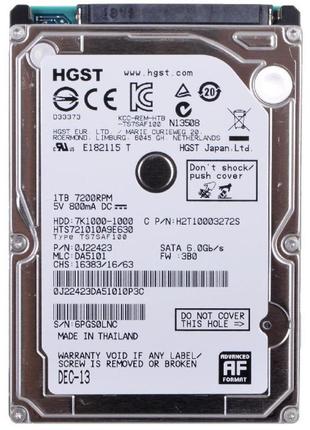 Новий жорсткий диск 2.5" 1 tb 7200 rpm wdc hitachi hgst