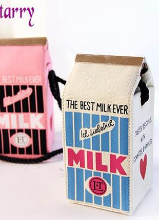 Сумочка - пакет молока чорна3 фото