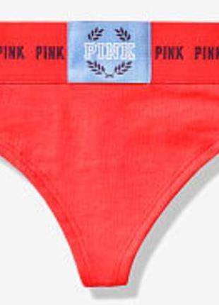 Pink logo thong оригінал з сша трусики стрінги червоні від пін...