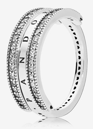 Pandora широка срібна каблучка пандора з камінцями, кольцо, кі...9 фото