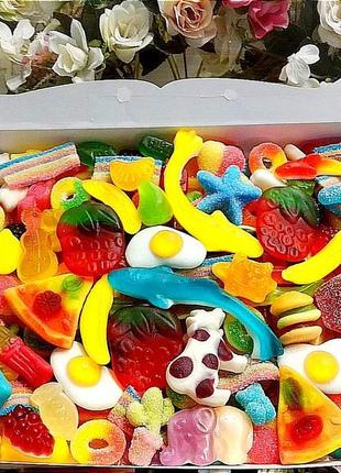 1 кг желейних цукерок - набір желейок мармелад ленти дроти тро...
