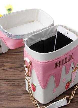 Сумочка - пакет молока milk shake3 фото