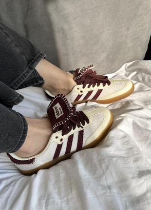 Adidas samba wales bonner cream bordo