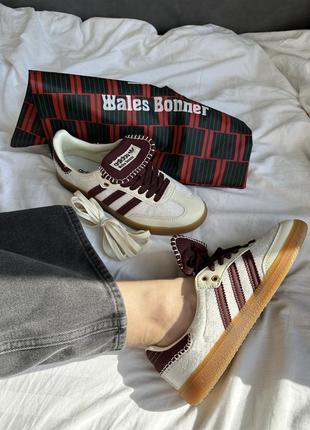 Adidas samba wales bonner cream bordo4 фото