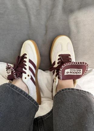 Adidas samba wales bonner cream bordo6 фото