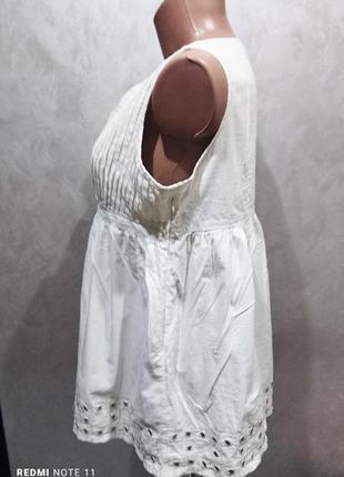 509.оригінальна бавовняна блузка з декором модного італійського бренду max mara4 фото