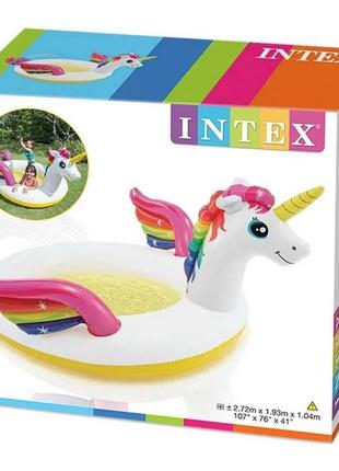 Дитячий басейн єдиноріг з фонтаном intex 57441, 165л