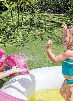 Дитячий басейн єдиноріг з фонтаном intex 57441, 165л4 фото