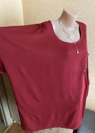 Віскозна блуза туніка батального розміру. італія4 фото