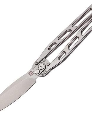 Ніж artisan kinetic balisong, d2, steel ц:silver