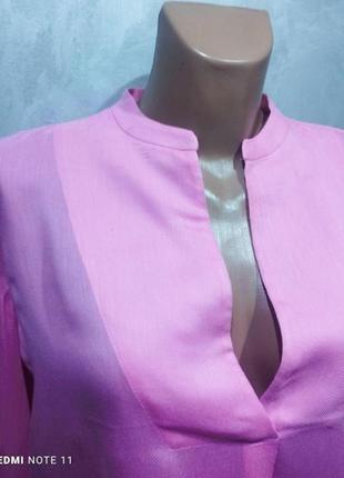 Комфортная блуза оверсайз в розовом цвете испанского бренда mango3 фото