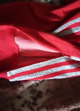 Оригінальна червона брендова укорочена олимпійка мастерка8 фото