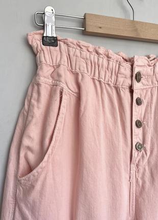 Пастельно-рожеві штани баггі, бавовна5 фото