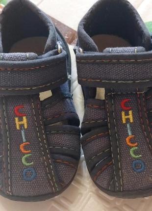 Дитячі літні мокасини chicco 19см по устілці