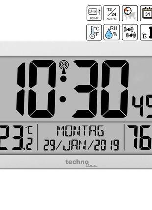 Годинник настінний technolineолін ws8016 срібло (ws8016)2 фото