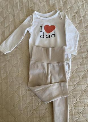 Набор бодик и брюки 62 р. h&m