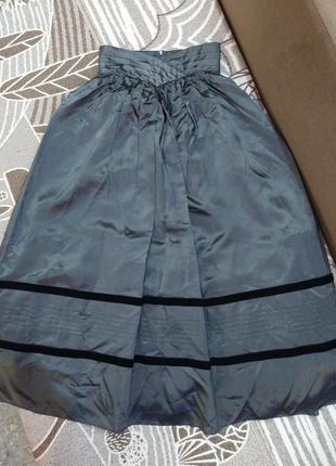 Дизайнерська пишна спідниця vera mont, металік