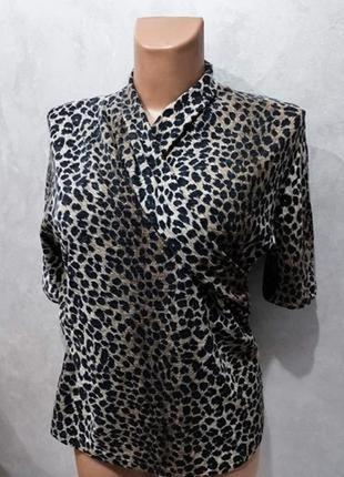 113.розкошная блуза в анималистичный принт бренда класса люкс из италии мax Mara2 фото