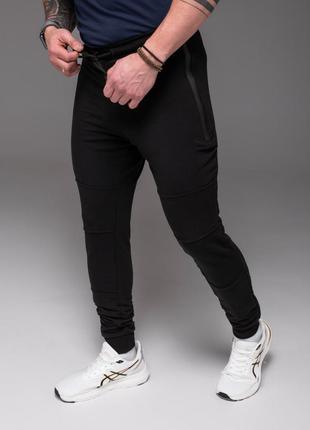 Мужские весенние спортивные штаны черные3 фото