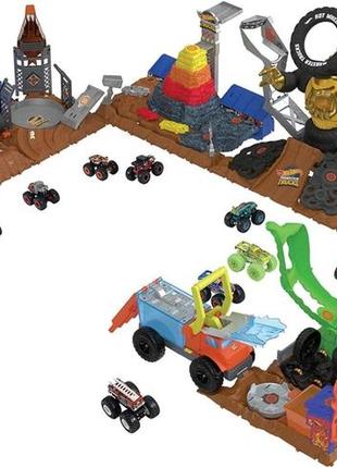 Ігровий набір хот вілс нищівники арени hot wheels monster trucks arena smashers htp176 фото