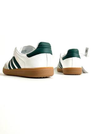 👟adidas samba mexico (белые с зеленым)5 фото