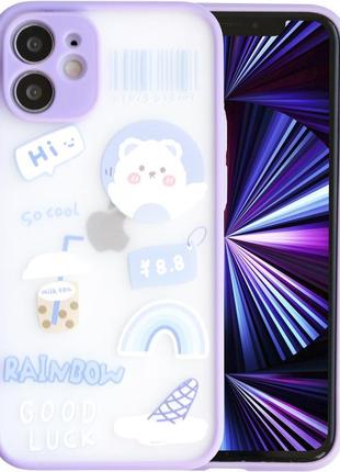 Силіконовий ударостійкий чохол для iphone 12 mini "rainbow" (8...