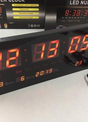 Електронний настінний годинник vst-3615 red/15cm*26 cm*3cm1 фото