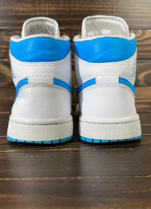 Nike air jordan 1 mid 'unc' оригинальные кроссовки4 фото