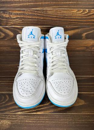 Nike air jordan 1 mid 'unc' оригинальные кроссовки3 фото