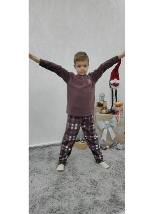 Гарна та якісна тепла флісова дитяча піжама для хлопчика (штан...