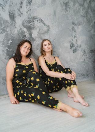 Комплект для дому та сну, неймовірна жіноча піжама штани + май...4 фото