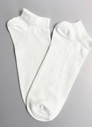 Набор женских носков коротких летних белых однотонных 24 пары ...4 фото