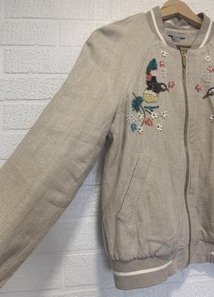 Льняной бомпер с вышивкой h&amp;m
