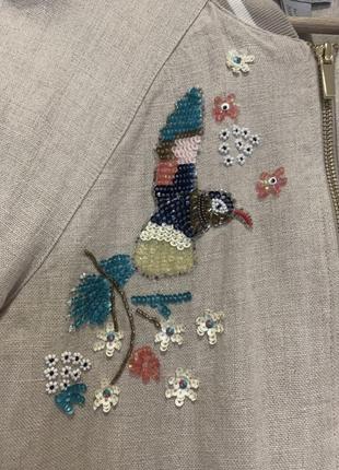 Льняной бомпер с вышивкой h&amp;m