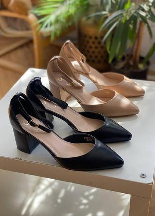Жіночі туфлі лодочки чорні на каблуку 40 р7 фото