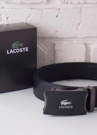 Кожаный мужской ремень lacoste автомат