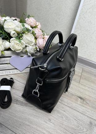 Жіноча сумочка чорна бежева сіра м'ятна9 фото