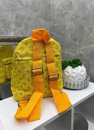 Жіночий жовтий рюкзак-сумка лавандовий еко шкіра2 фото
