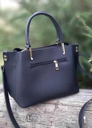 Чорна замшева жіноча сумка елегантна сумочка натуральний замш+...5 фото