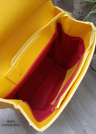 Жіноча сумка-рюкзак жовтий,червоний,сірий,срібло,бронза7 фото