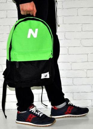 Молодіжний міський рюкзак, спортивний рюкзак салатовий з чорним2 фото