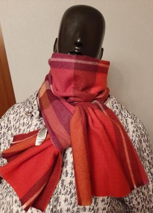 Гарний англійський шарф в клітку1 фото