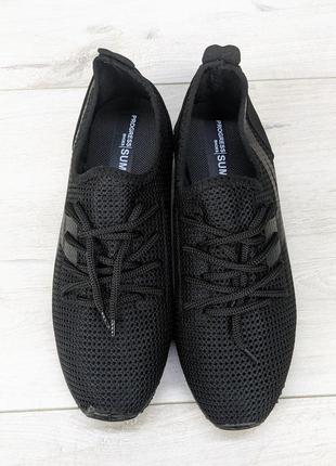 Кросівки чоловічі прогрес чорні літні мокасини сітка 37205 фото