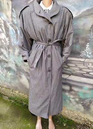 Плащ винтаж ретро 35% коттон с пропиткой  в полоску