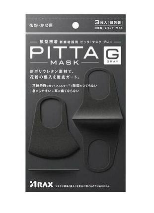 Багаторазова маска пітта вугільна arax pitta mask g (еластични...