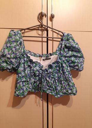 Zara блузочка. топ хлопок