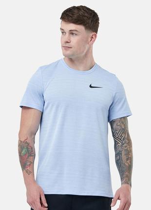 Футболка nike t-shirt dri-fit superset light blue cz1219-5485 фото