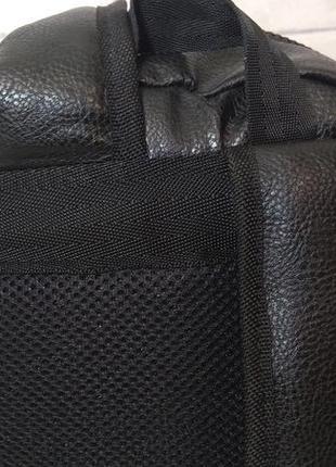 Міський повсякденний шкіряний рюкзак tommy hilfiger, томі. чорний4 фото